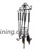 Zeckos Wrought Iron Fireplace Tool Sets Rustic Western Star Wrought Iron Fireplace Tool Set 10.5 X 27 X 11 Inches Brown - B0036UPHA4